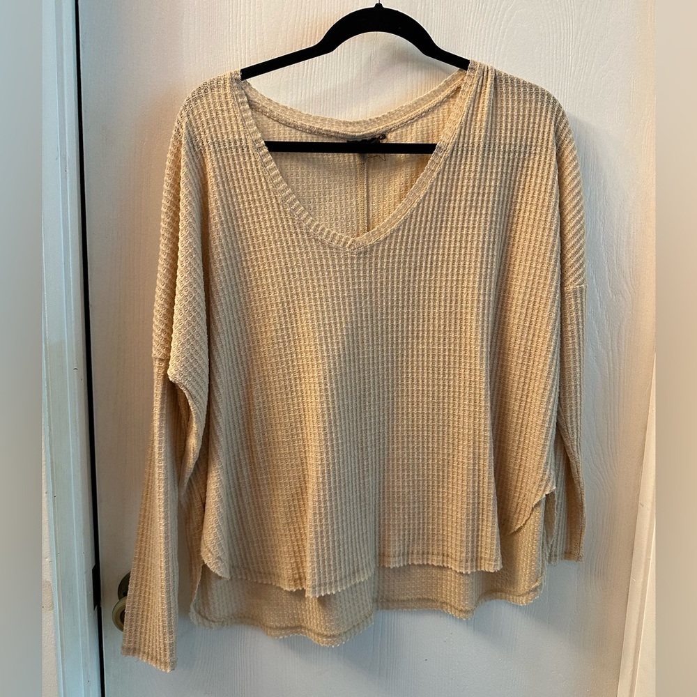 Flowy cream tunic long sleeve